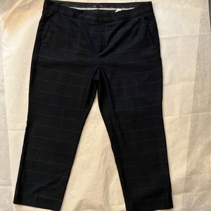 Banana republic Avery Straight Black Plaid Pants